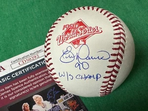 ERIC DAVIS Signed Inscribed 1990 WORLD SERIES Baseball Cincinnati Reds JSA COA - Picture 1 of 1