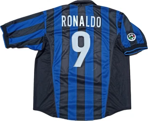 maglia calcio INTER Ronald #9 addio BERGOMI Nike Pirelli 1998 1999 Home shirt - Foto 1 di 12