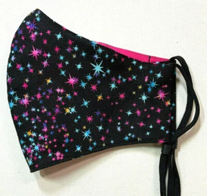 Handmade Cotton Face Mask with Filter Pocket Nose Wire Hospital Approved Design - Picture 1 of 38