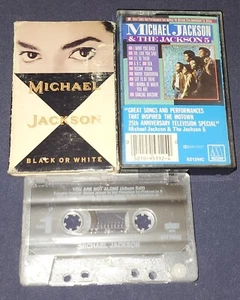 3 Michael Jackson & The Jackson 5 Black or White & You Are Not Alone Cassettes - Picture 1 of 13
