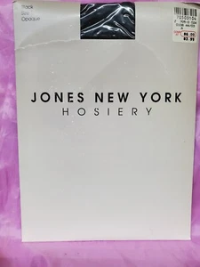 Jones New York Pantyhose Opaque Black Size 1 Hose Nylon Stockings Y2K New Vtg  - Picture 1 of 5