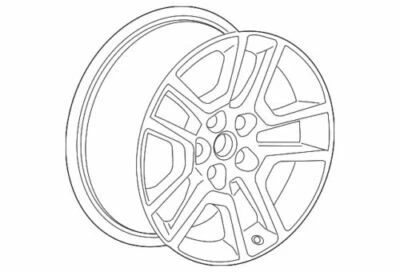 Genuine GM 2013-2015 Chevrolet Malibu 17x8-Inch 10-Spoke Aluminum Wheel 9598668 - Изображение 1 из 2