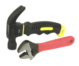 Stubby Claw Hammer with 150mm Adjustable Wrench Set Home DIY - Picture 1 of 2