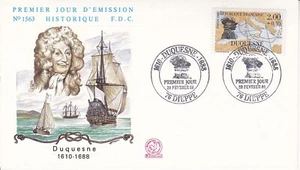Enveloppe 1er jour 1563 1988 Les Marins Célèbres Duquesne - Imagen 1 de 2