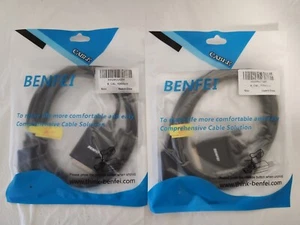 2-Pack Benfei Display Port to DVI Converter Male to Male Gold-Plated Cord 6 Feet - Picture 1 of 7