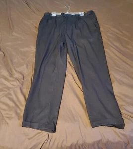 George Men's Black Formal Dress Pants Size 36 Large Slacks - Picture 1 of 8