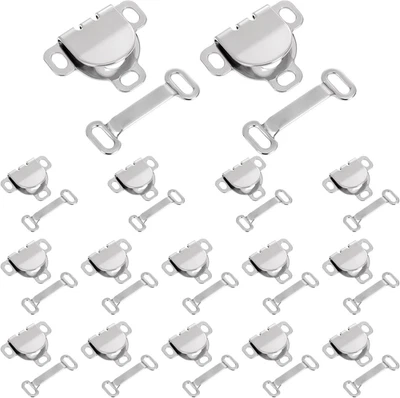 Paquete de 16 ganchos y ojos de costura, ganchos de costura de metal de 17 mm y cierre de ojos, gancho y Foto 1 de 4