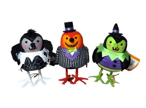 Target 2024 Hyde & EEK! Featherly Friends Halloween Stoff Vögel 3er Set Neu mit Etikett - Bild 1 von 5