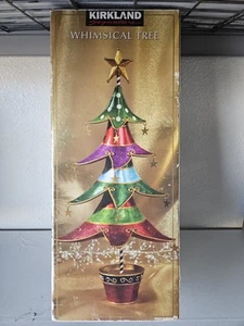 Kirkland Signature Whimsical Christmas Tree 19.5" With Box Colorful Metal Xmas - Picture 1 of 9
