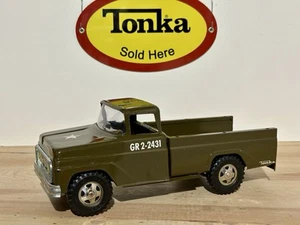 Tonka Military Pick-Up Truck 1963/1964 Army Green GR2-2431 Fantastic Shape - Picture 1 of 8