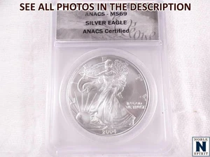 NobleSpirit (ME) 2004 Eagle Silver Dollar ANACS MS69 - Picture 1 of 4