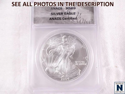 NobleSpirit (ME) 2004 Eagle Silver Dollar ANACS MS69 - Image 1 of 4