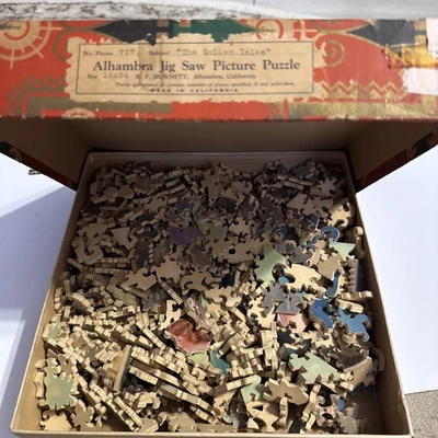 Vintage Wooden Alhambra Jig Saw Picture Puzzle. “The Golden Isles” - Image 1 of 3