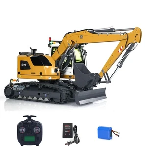 In Stock 1/14 RC Hydraulic Excavator 914 5way Valve Digger Light Sound ST8 Radio - Picture 1 of 24