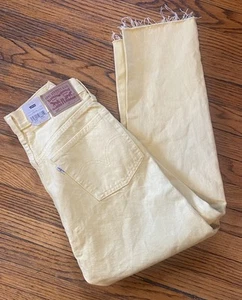 Neu mit Etikett Levi’s 501 Ankle Jeans Knopfleiste Damenhose 26 x 26 gelb - Bild 1 von 9