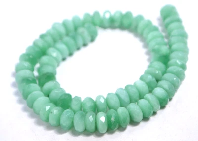 15-inch strand fine quality Green Quartz Gemstone beads - faceted 10mm - A9265c - Image 1 of 2