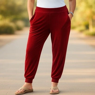 Pantalones de chándal Tommy Bahama para mujer XL Red Island suaves cintura alta salón Foto 1 de 4