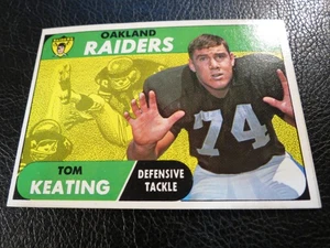 Juego de fútbol americano 1968 Topps #116 Tom Keating, Oakland Raiders, muy buen estado - Imagen 1 de 5