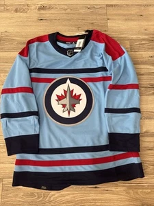 AUTHENTIC Adidas Primegreen Winnipeg Jets 3rd Alt RCAF Jersey Blank Size 46 - Picture 1 of 10