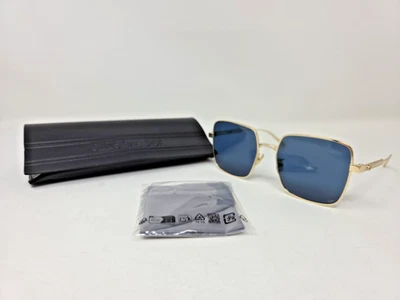 Authentic DIOR DiorCannage S1U B0B0 Women's Gold / Blue Tinted Sunglasses, NEW - Image 1 of 4