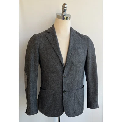 Lubiam Men’s Blazer Jacket Elbow Pads Gray Size 48 R It, US 38 R - Image 1 of 4