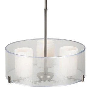 Forte Lighting 2731-03 Shaw 3 Light 18"W Pendant - Nickel - Picture 1 of 4