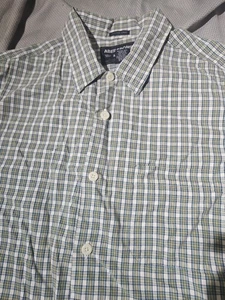 Vtg Abercrombie & Fitch Shirt Womens XL Green Plaid Fitted Camp Button Down Y2k - Picture 1 of 13