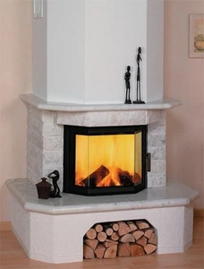 Kaminbausatz Hark Aspen mit Radiante 800/45 K Marmor Naturweiß 8 kW - Bild 1 von 1