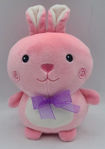 Traum Plüsch rosa Hase Kaninchen Stofftier Spielzeug lila Schleife sehr weich Walmart - Bild 1 von 8