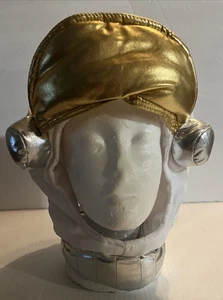 Adult Fabric Astronaut  Helmet White,Gold, And Silver - Picture 1 of 4
