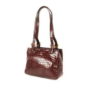 GIVENCHY Bolso de Mano Cartera Cuero Marrón Bolso de Mujer Auténtico Popular de Japón - Imagen 1 de 24