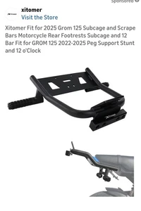 Reposapiés trasero apto para Honda GROM 125 22-25 subcaula con barra rascadora piezas de acrobacias - Imagen 1 de 12