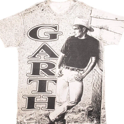 VINTAGE ALL OVER PRINT GARTH BROOKS TEE SHIRT SIZE XL - Image 1 of 4