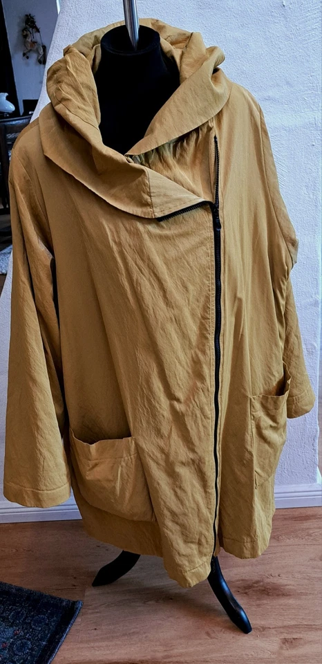 Hopsack Jacke Longjacke Parka Einheitsgröße senffarben - Bild 1 von 4