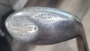 Antique Vtg Winton Ted Ray Own Marjoram Hickory Wood Shaft Golf Club Pointed Toe - Picture 1 of 14