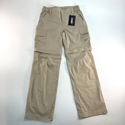 CQR Gear Tactical Convertible Cargo Pants Boys M 10-12 Khaki Zip-Off NWT - Image 1 of 4
