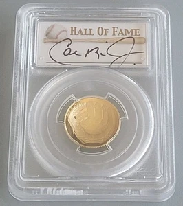 2014-W PCGS MS70 Baseball Hall Of Fame Iron Man Coll. Cal Ripken Jr $5 - Picture 1 of 6