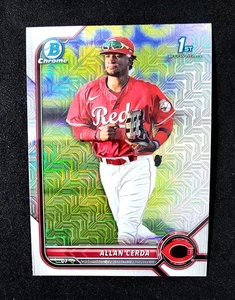 2022 Bowman #BCP-142 Allan Cerda 1st Chrome Prospects Mojo Refractor - Picture 1 of 2