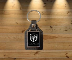 Dodge RAM  Leather Key Fob.... Key Ring / Tag. Pick Up Truck. USA    - Picture 1 of 3