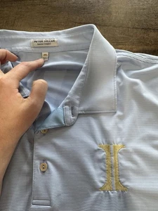 Peter Millar Sommer Komfort Golf Polo Herren 3XL blau gestreift unbekanntes Logo - Bild 1 von 6
