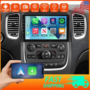 Android 14 For Dodge Durango 2014-2020 9" Car Radio GPS Navi Stereo WIFI Carplay - Picture 1 of 19