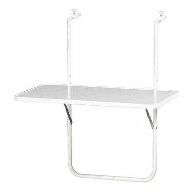 ALCO Balkonhängetisch 60 x 40 cm weiß Gestell aus Stahl in weiß, Tischplatte ... - Bild 1 von 4