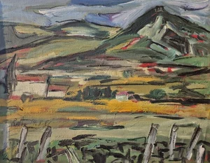 Rolf-Dietrich Ratzmann (1944–1992) Ölgemälde Expressionistische Landschaft - Bild 1 von 13