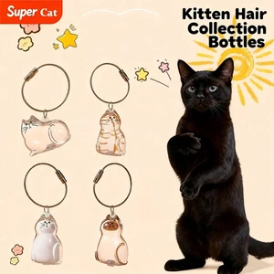 6PC Cat hair storage box pendant cat hair storage capsule keychain commemorative - Picture 1 of 16