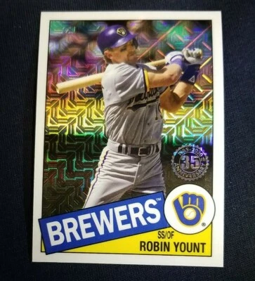 ROBIN YOUNT 2020 TOPPS SERIES II '85 TOPPS SILVER CHROME PACK #85TC-25 BREWERS - Image 1 of 2