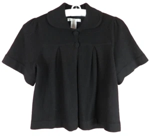 CSM1190- DESIGN HISOTRY Damen Strickjacke Pullover Kurzarm Einfarbig Schwarz M - Bild 1 von 11