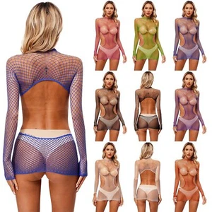 Womens Dress Erotic Nightwear Pool Lingerie Party Backless Stretchy Sleepwear - Picture 1 of 82