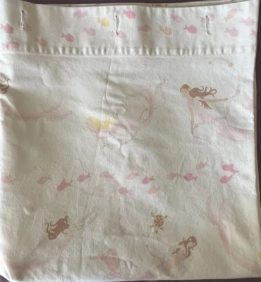 Pottery Barn Kids Isabelle Pink Mermaid Printed Shower Curtain ~ Beach - Image 1 of 4