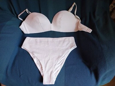 Traje de baño de bikini H&M forrado acolchado correas extraíbles 36D talla 14 Foto 1 de 4