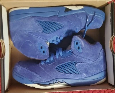 Nike Air Jordan 5 Retro Azul Gamuza GS SEMINUEVO TALLA 4 Foto 1 de 4